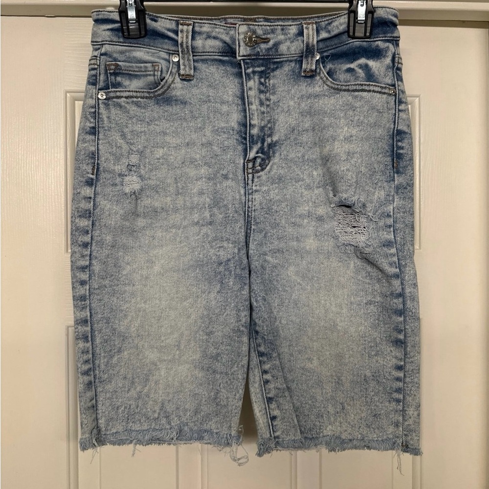 Guess Light Blue Distressed Jean Shorts